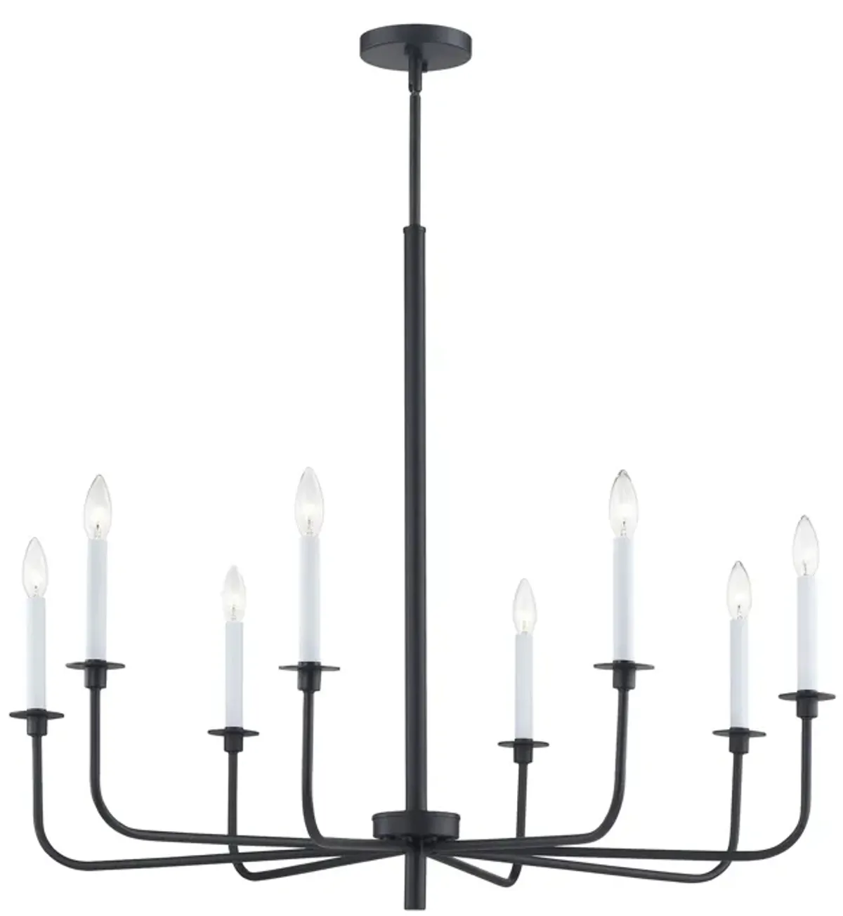 Lexington Green 38'' Wide 8-Light Chandelier - Matte Black