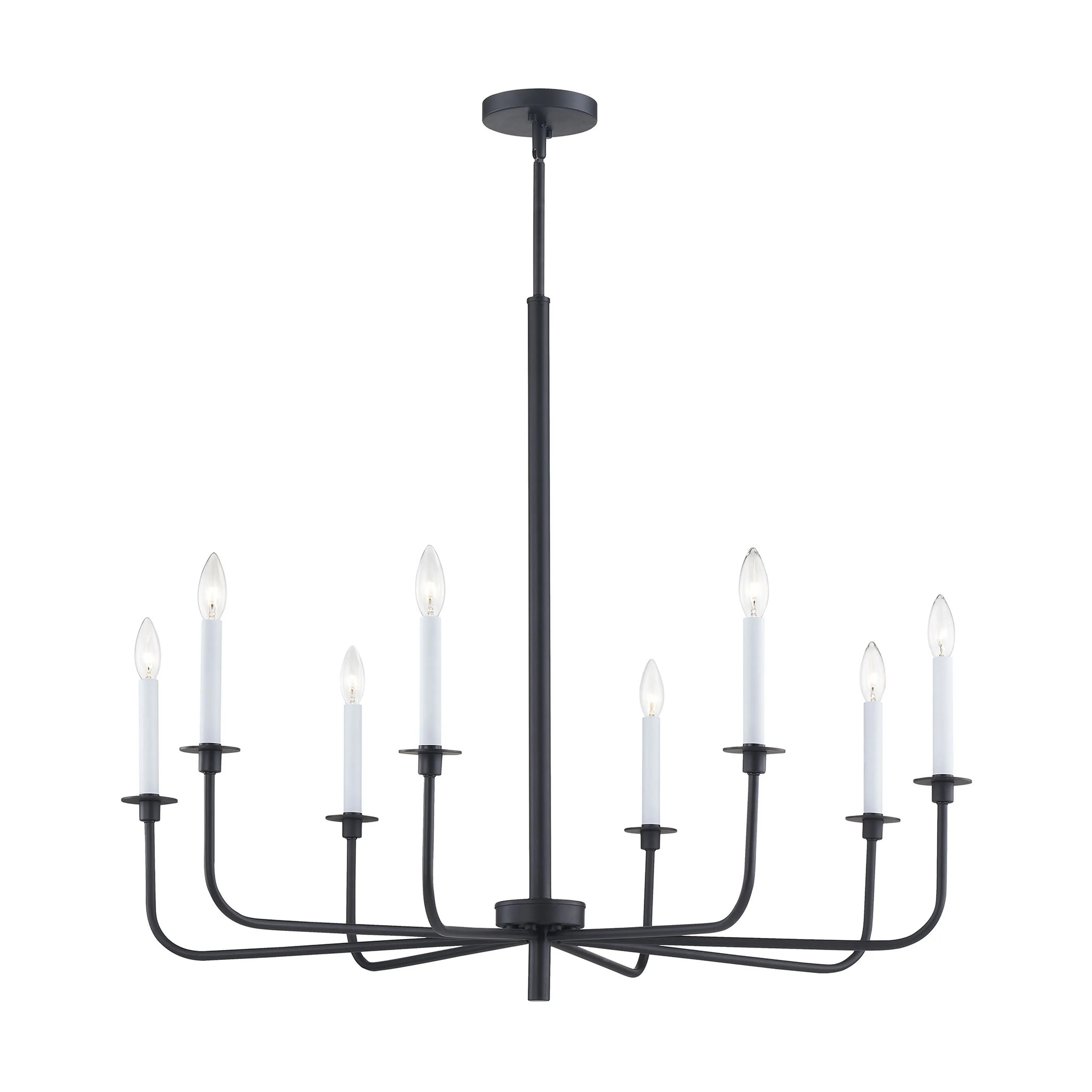 Lexington Green 38'' Wide 8-Light Chandelier - Matte Black