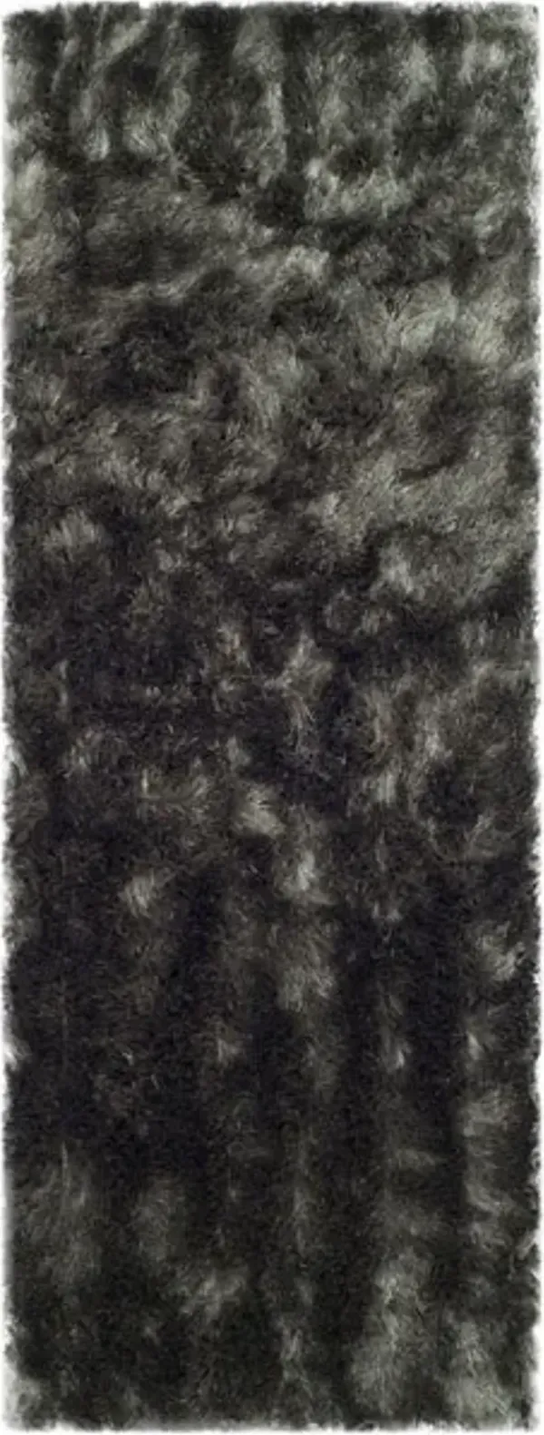 PARIS SHAG Grey 2'-3' X 12' Runner Rug