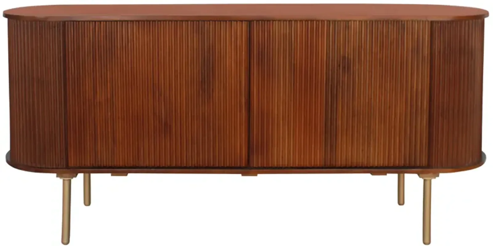 63" Rounded Ridges Sideboard, Brown