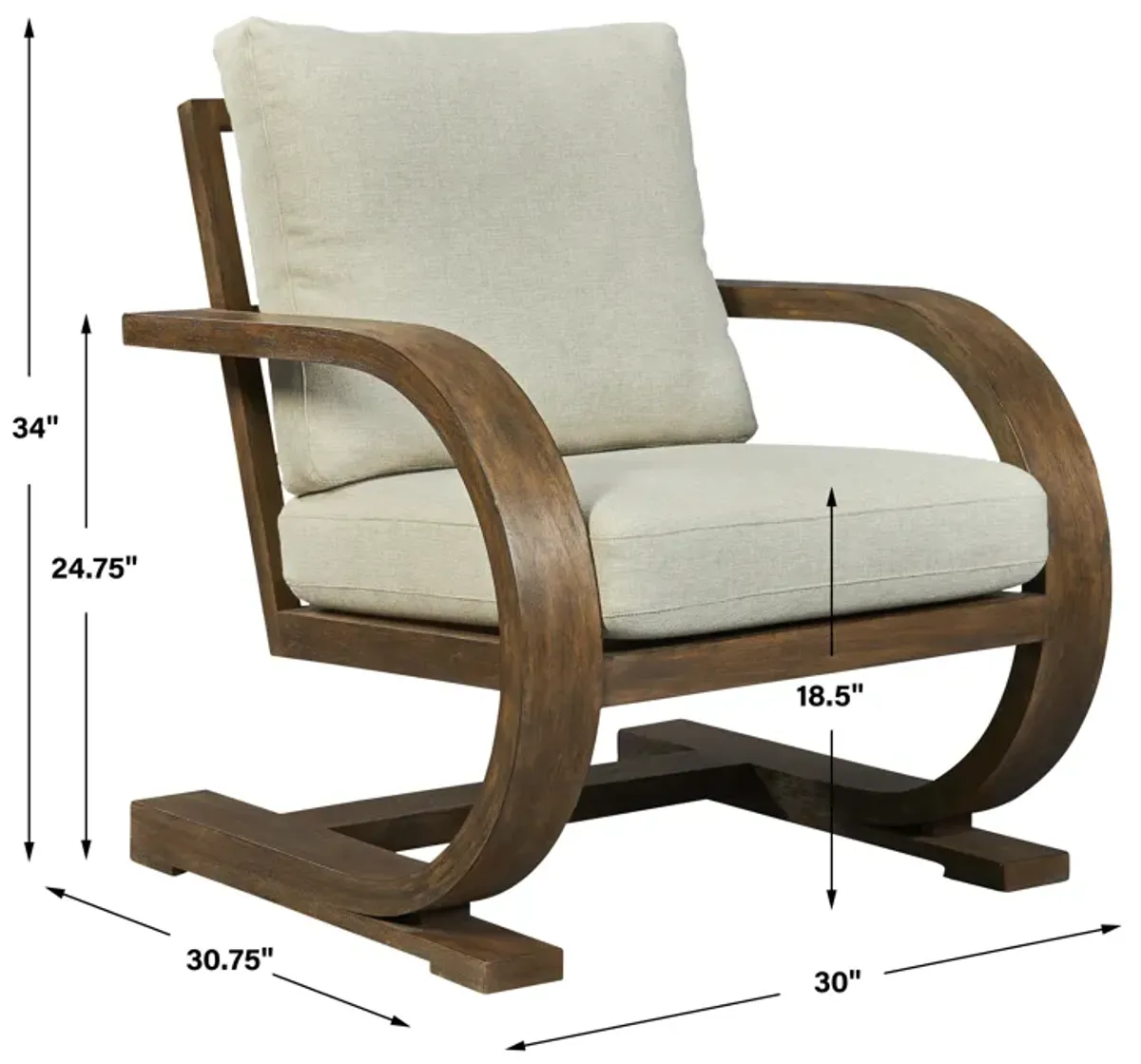 Bedrich Wooden Accent Chair