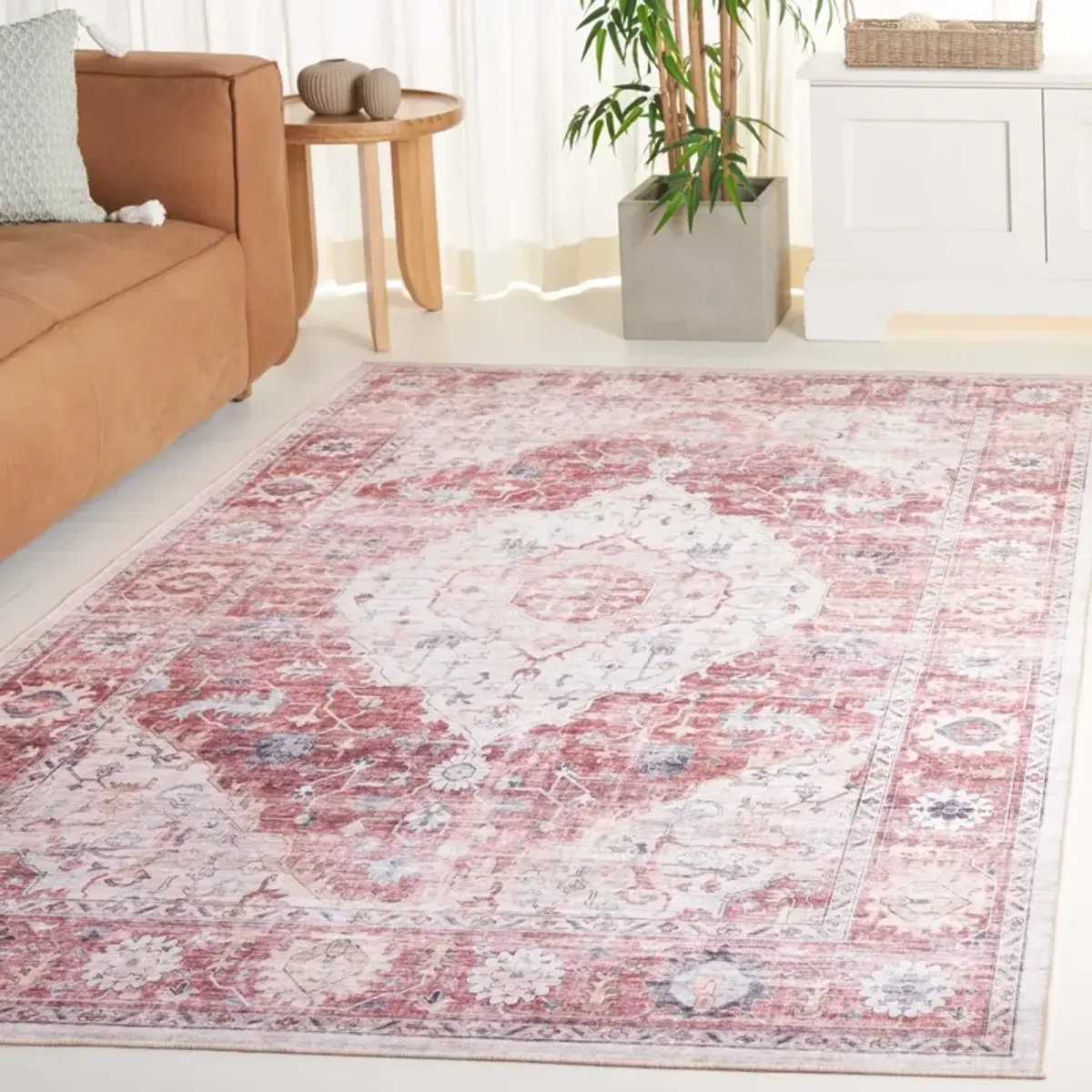 ARIZONA 517 LIGHT RED  8' x 10' Large Rectangle Rug