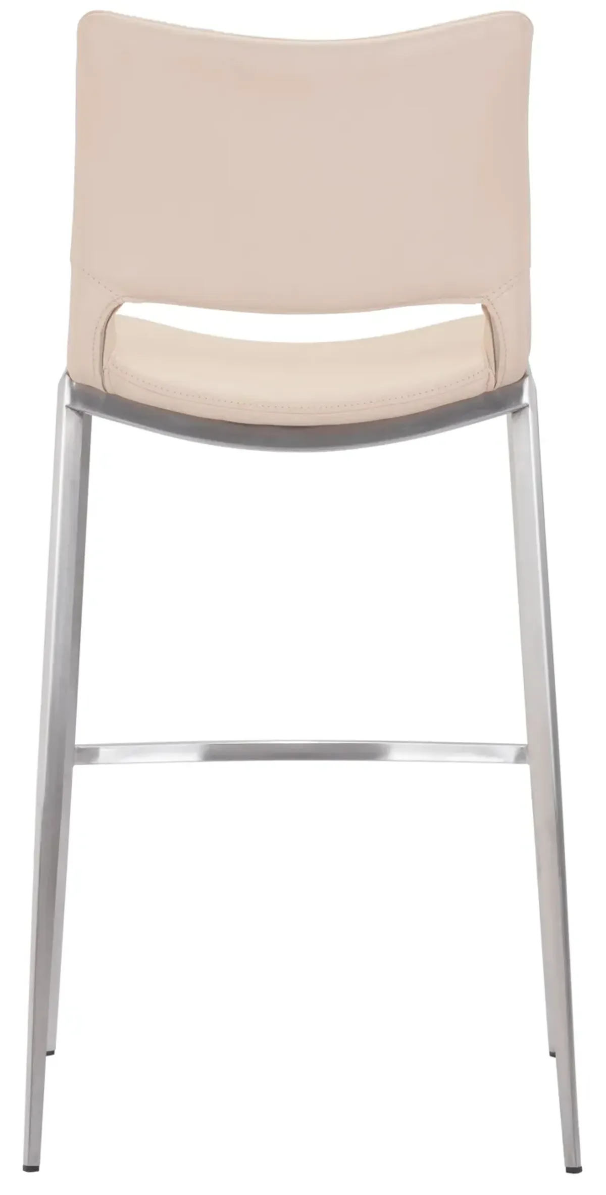 Ace Barstool (Set of 2) Light Pink & Silver