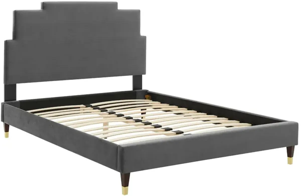 Lindsey Performance Velvet King Platform Bed