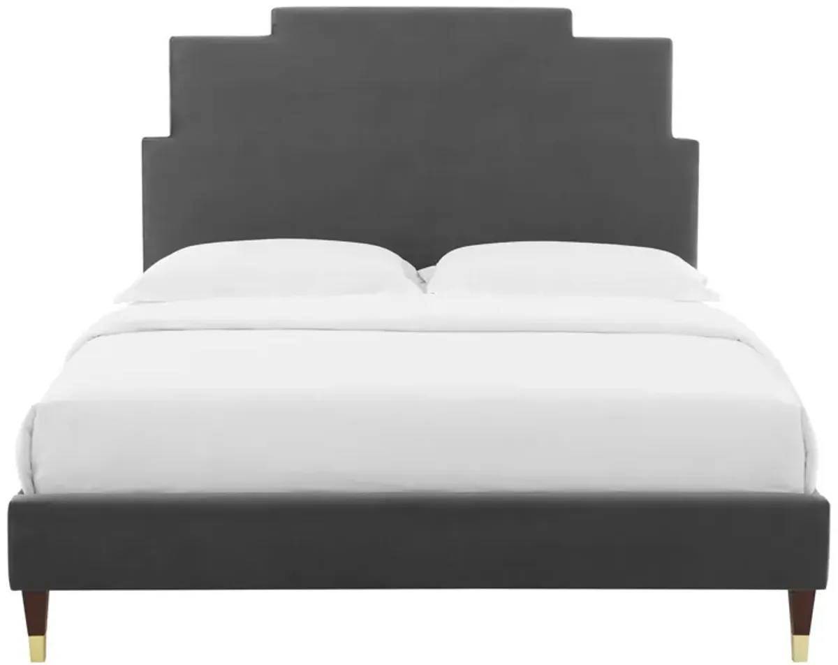 Lindsey Performance Velvet King Platform Bed