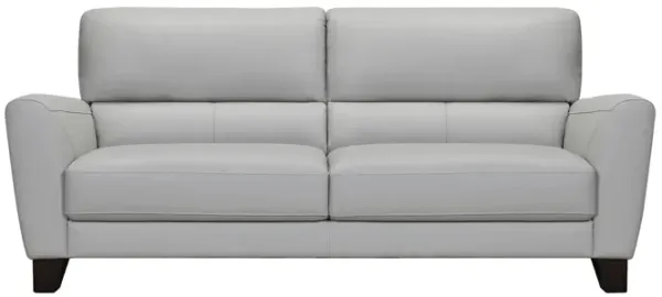 Kester 81" Square Arm Dove Gray Genuine Leather Loveseat