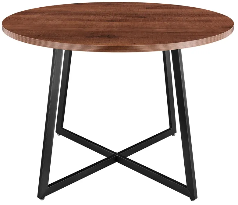 courtdale kd 42" round dining table, gliese brown(assembly required)