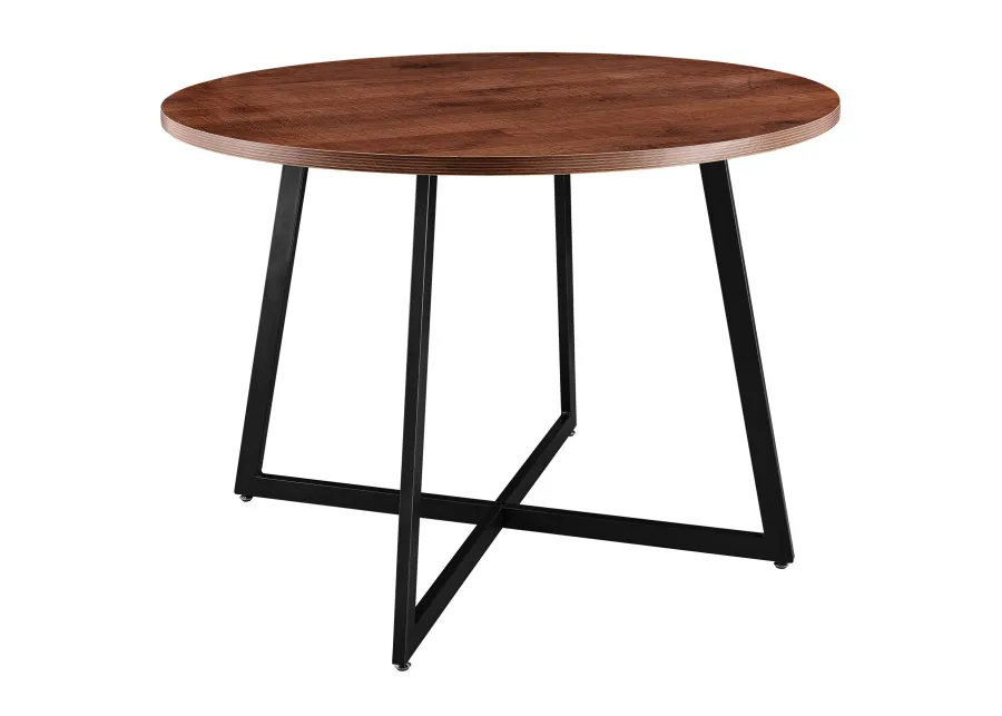 courtdale kd 42" round dining table, gliese brown(assembly required)