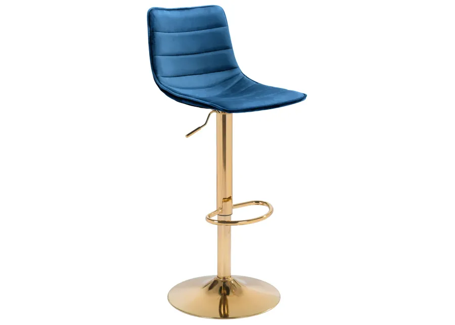 Prima Barstool Dark Blue & Gold