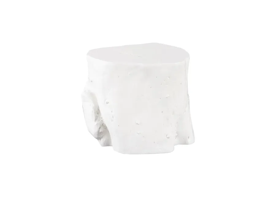 Log Stool, Gel Coat White, LG