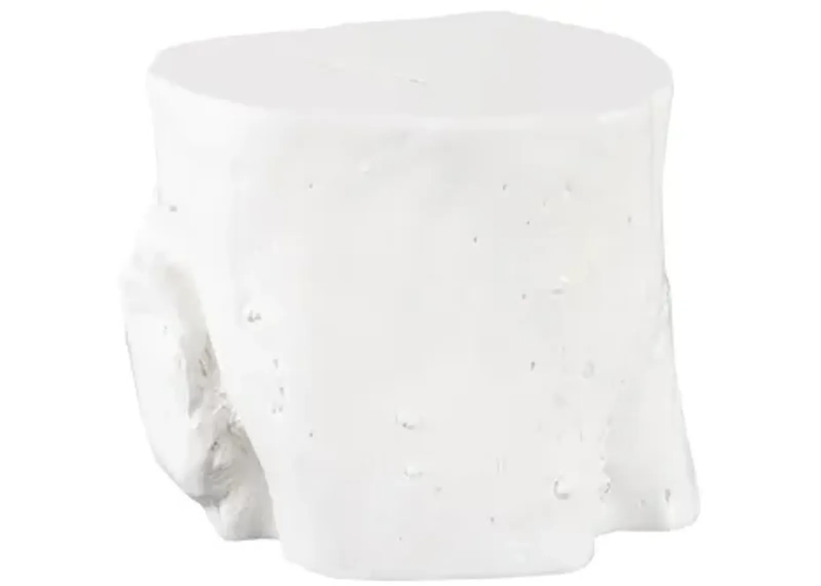 Log Stool, Gel Coat White, LG