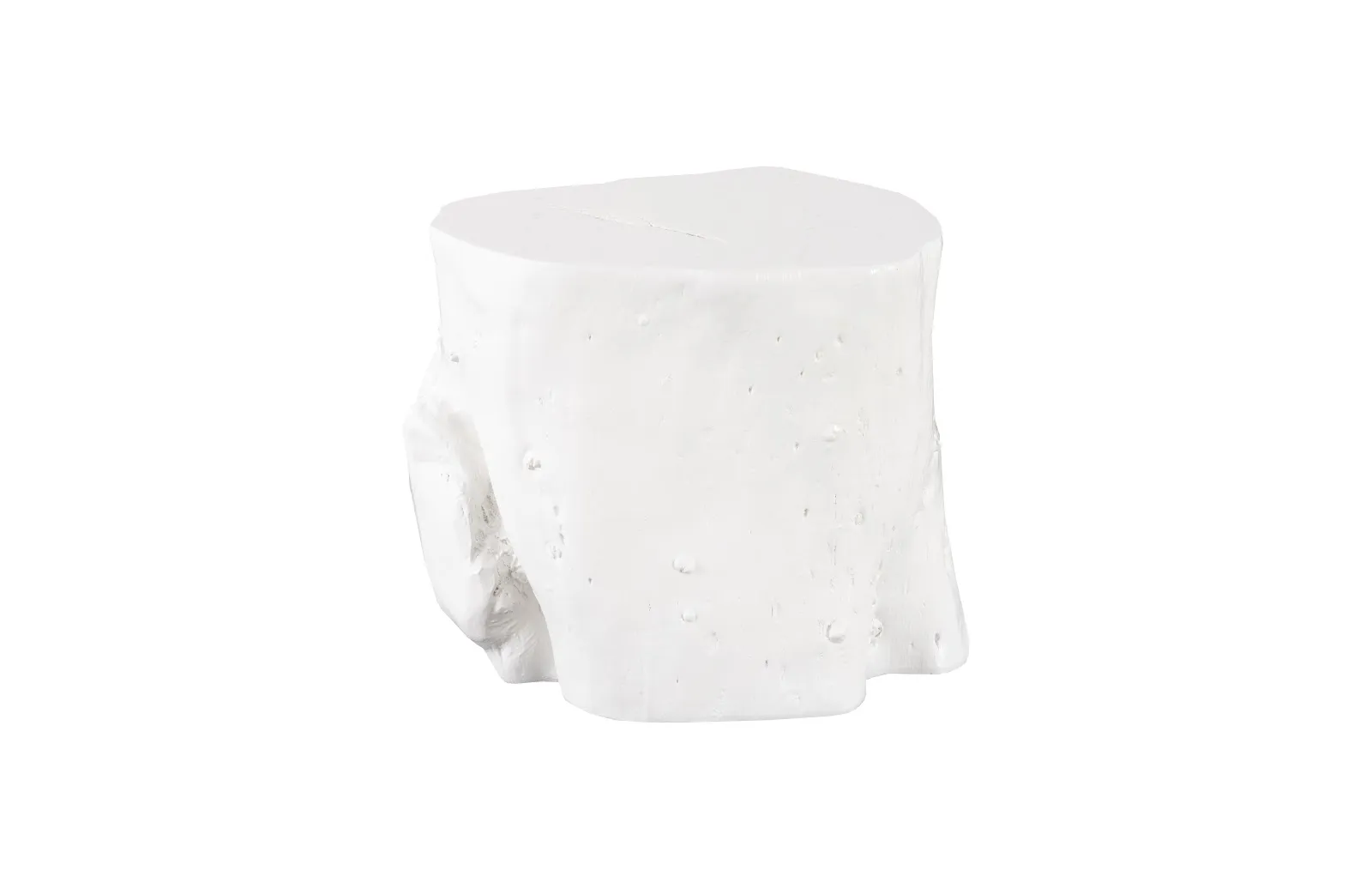 Log Stool, Gel Coat White, LG