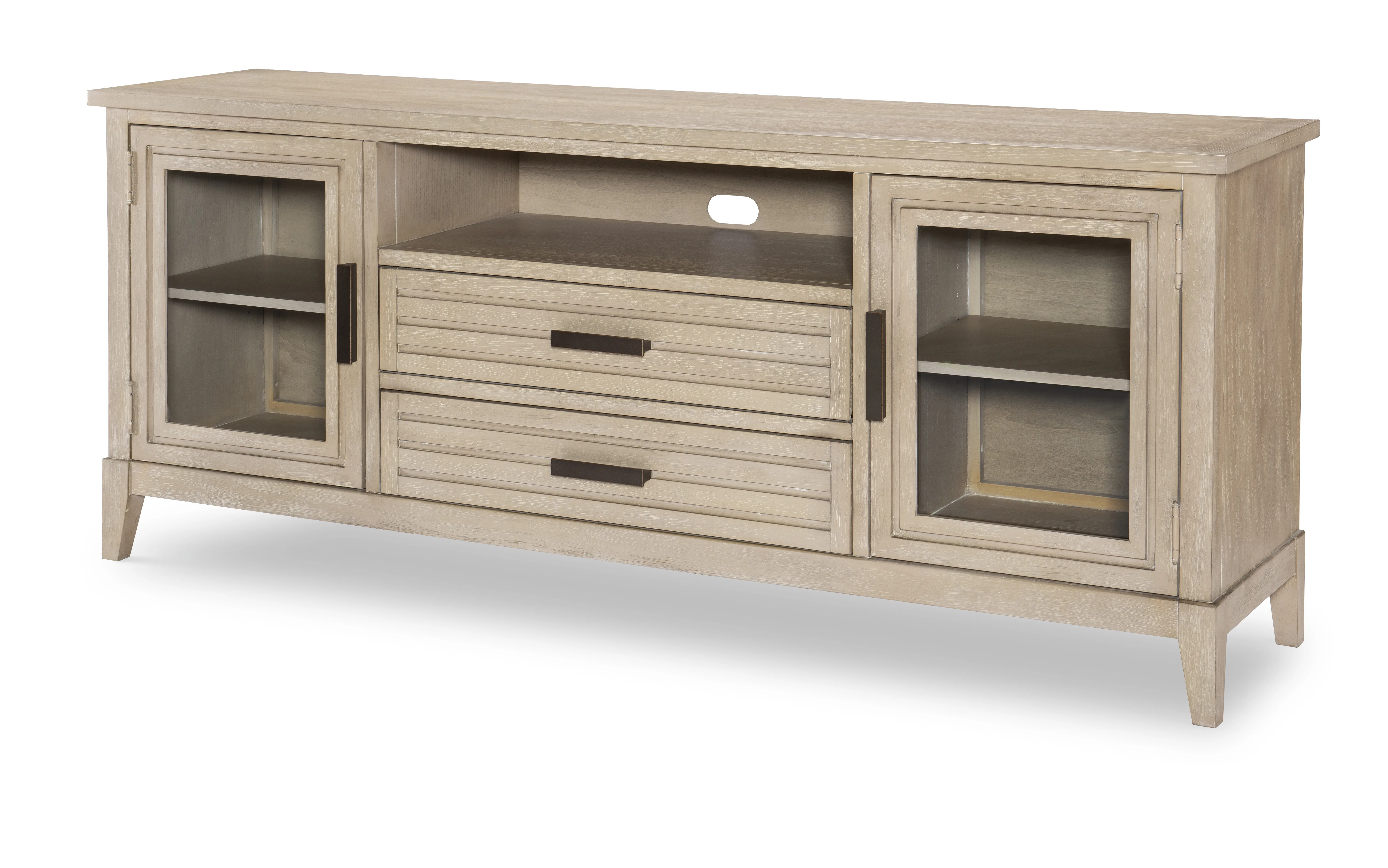 Edgewater Soft Sand Entertainment Console Wood Finish