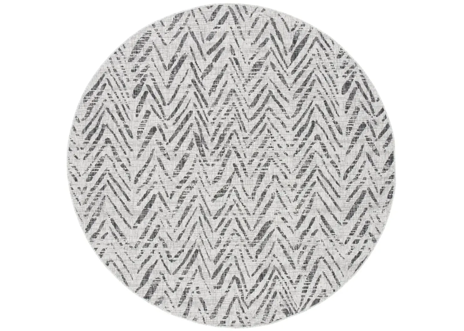 COURTYARD 8000 GREY  5'-3' x 5'-3' Round Round Rug