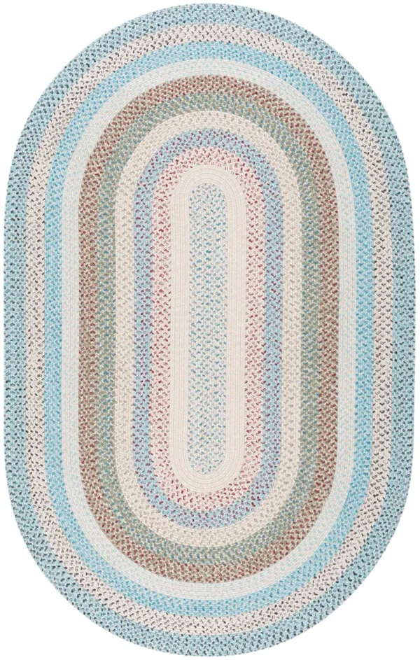 BRAIDED Hand Woven 4' x 6' Oval area rug