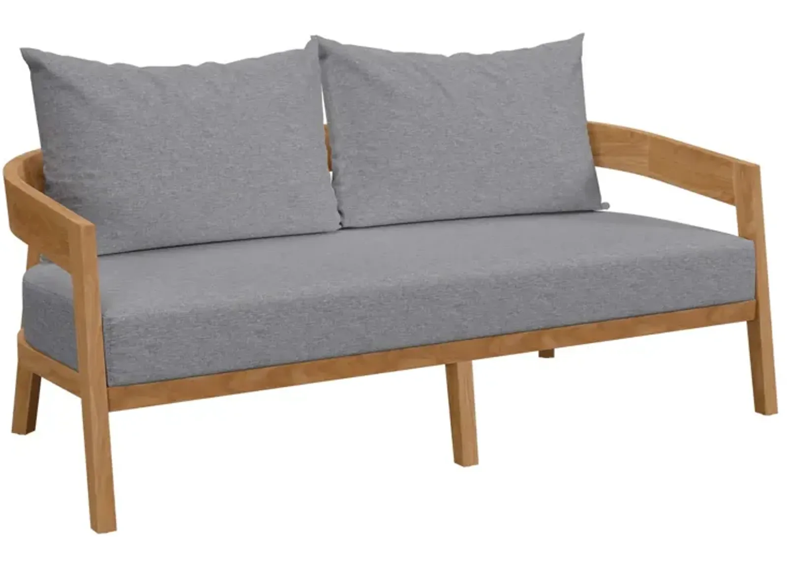 Brisbane Teak Wood Outdoor Patio Loveseat