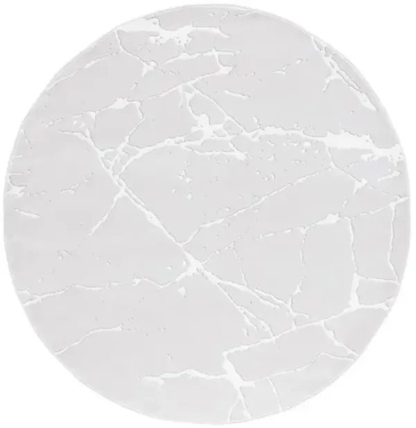 WHISPER 552 Grey  6'-7' X 6'-7' Round Round Rug