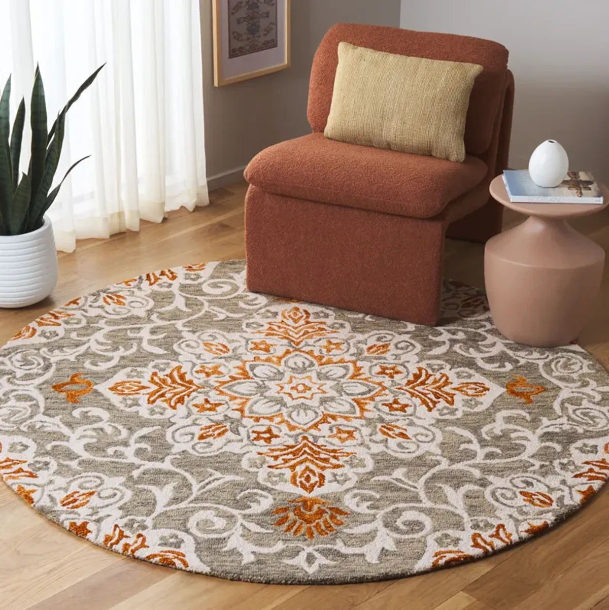 METRO Hand Tufted 6' x 6' Round area rug