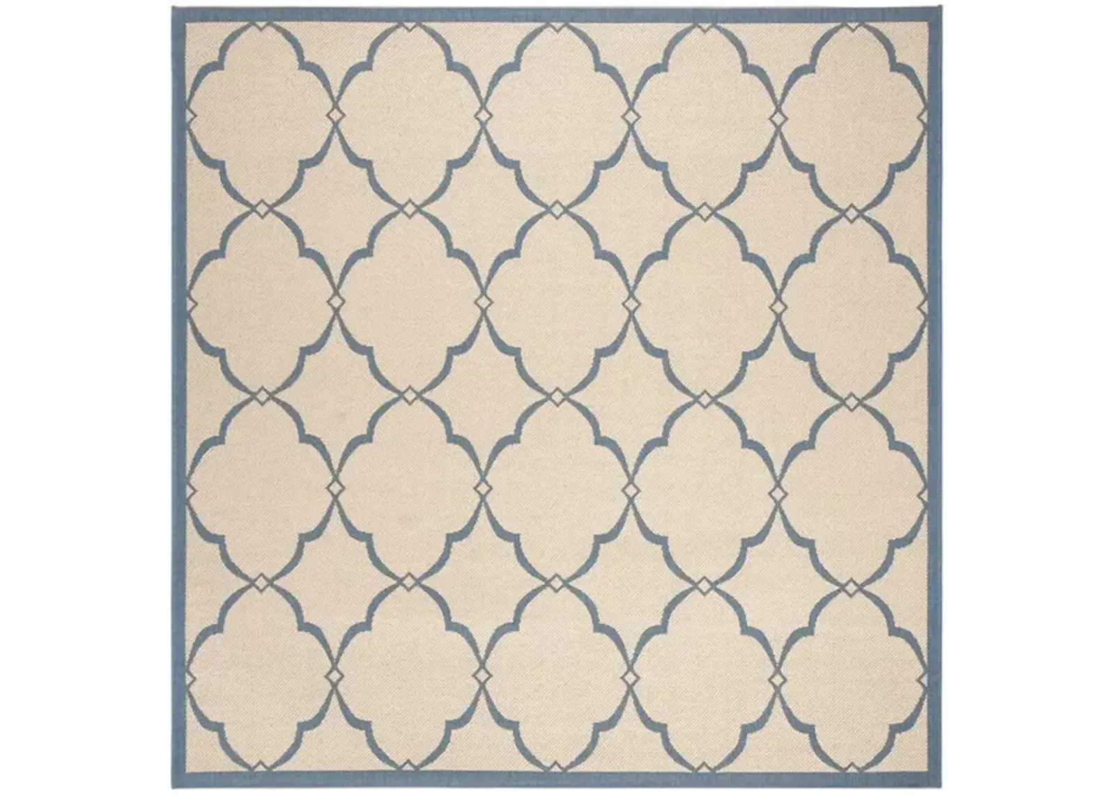 LINDEN 125 Collection LND125N-6SQ Cream / Blue 6'-7" X 6'-7" Square