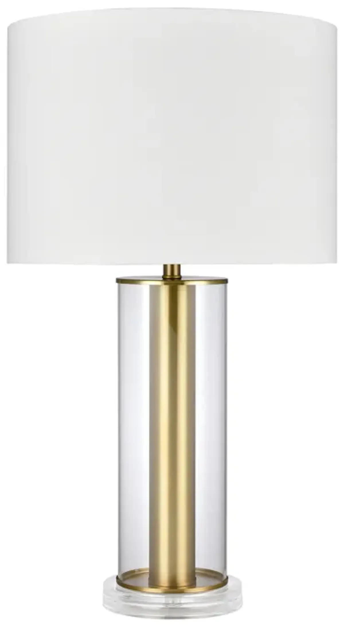 Tower Plaza 26'' High 1-Light Table Lamp - Clear - Includes LED Bulb