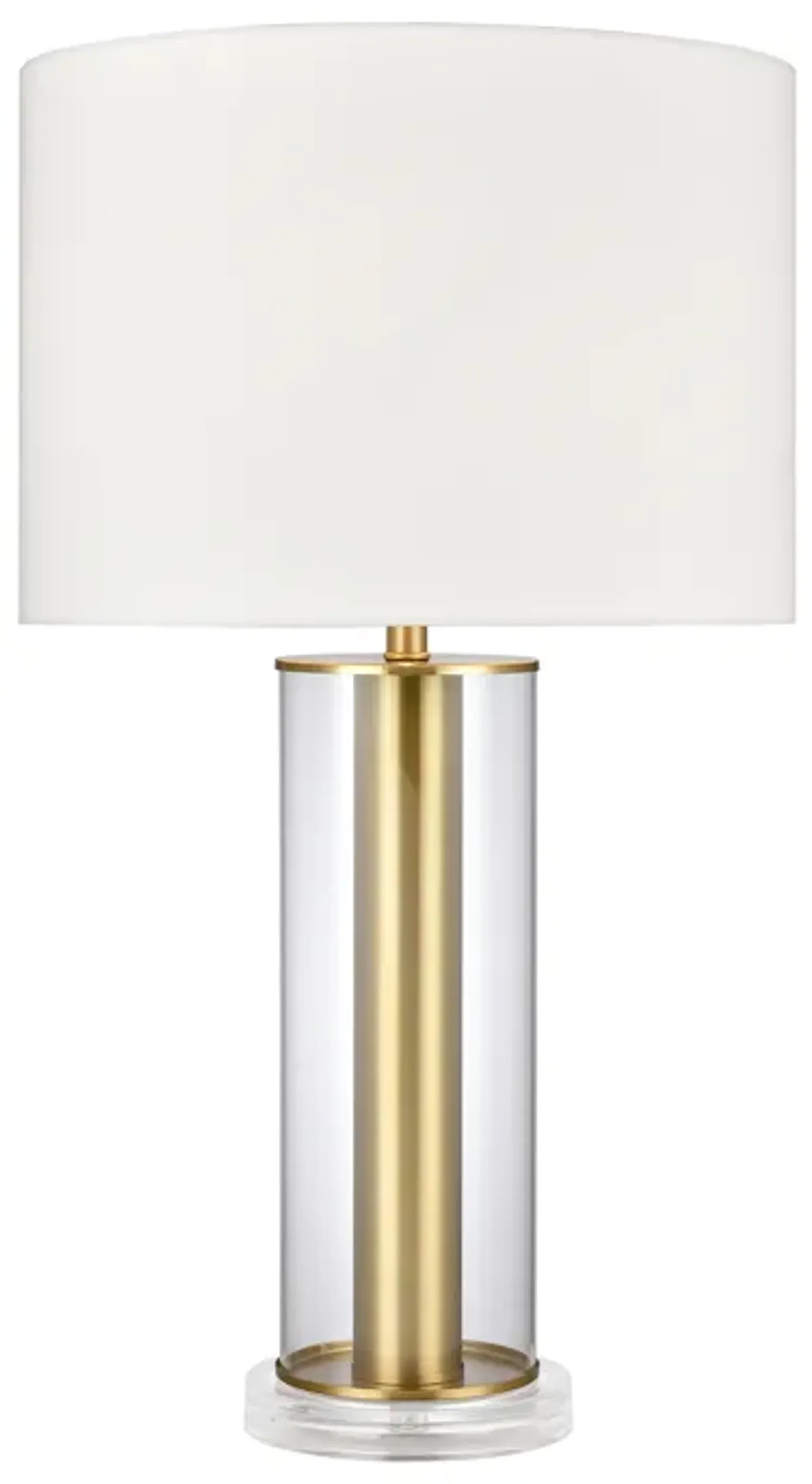 Tower Plaza 26'' High 1-Light Table Lamp - Clear - Includes LED Bulb