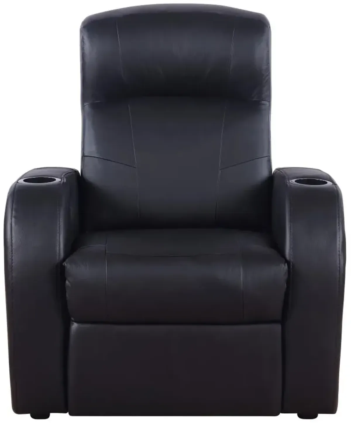 Cyrus Upholstered Recliner Living Room Set Black