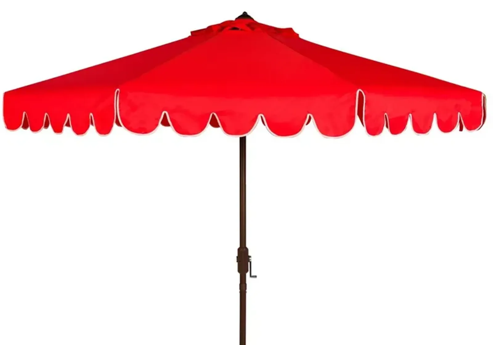 Venice Single Scallop 9ft Crank Outdoor Push Button Tilt Umbrella