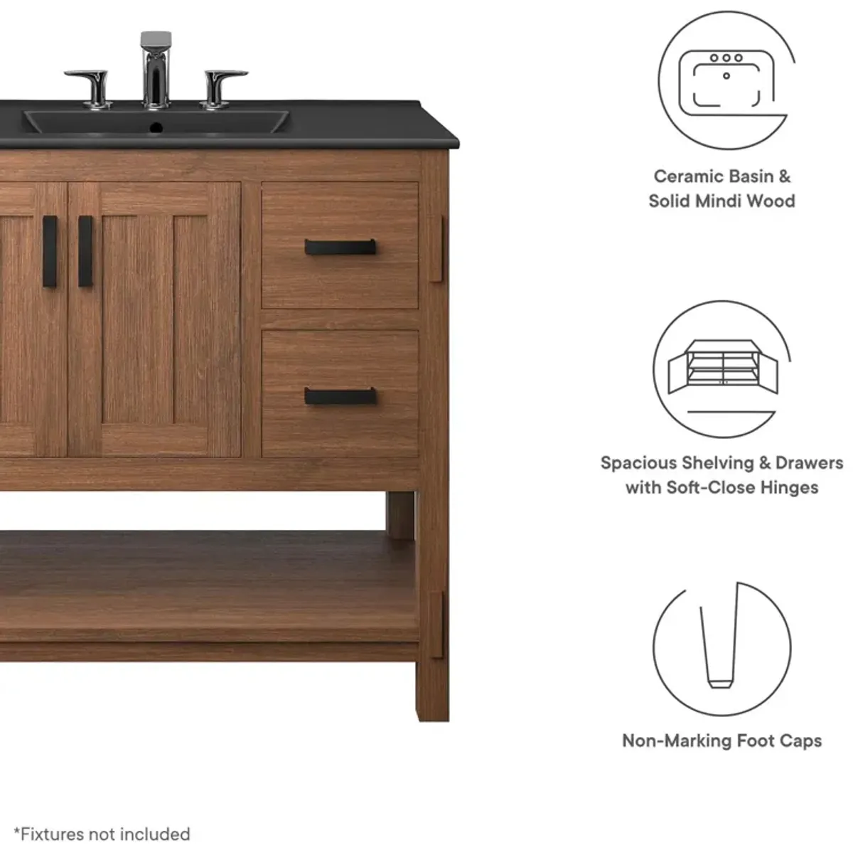 Ashlyn 36" Wood Bathroom Vanity