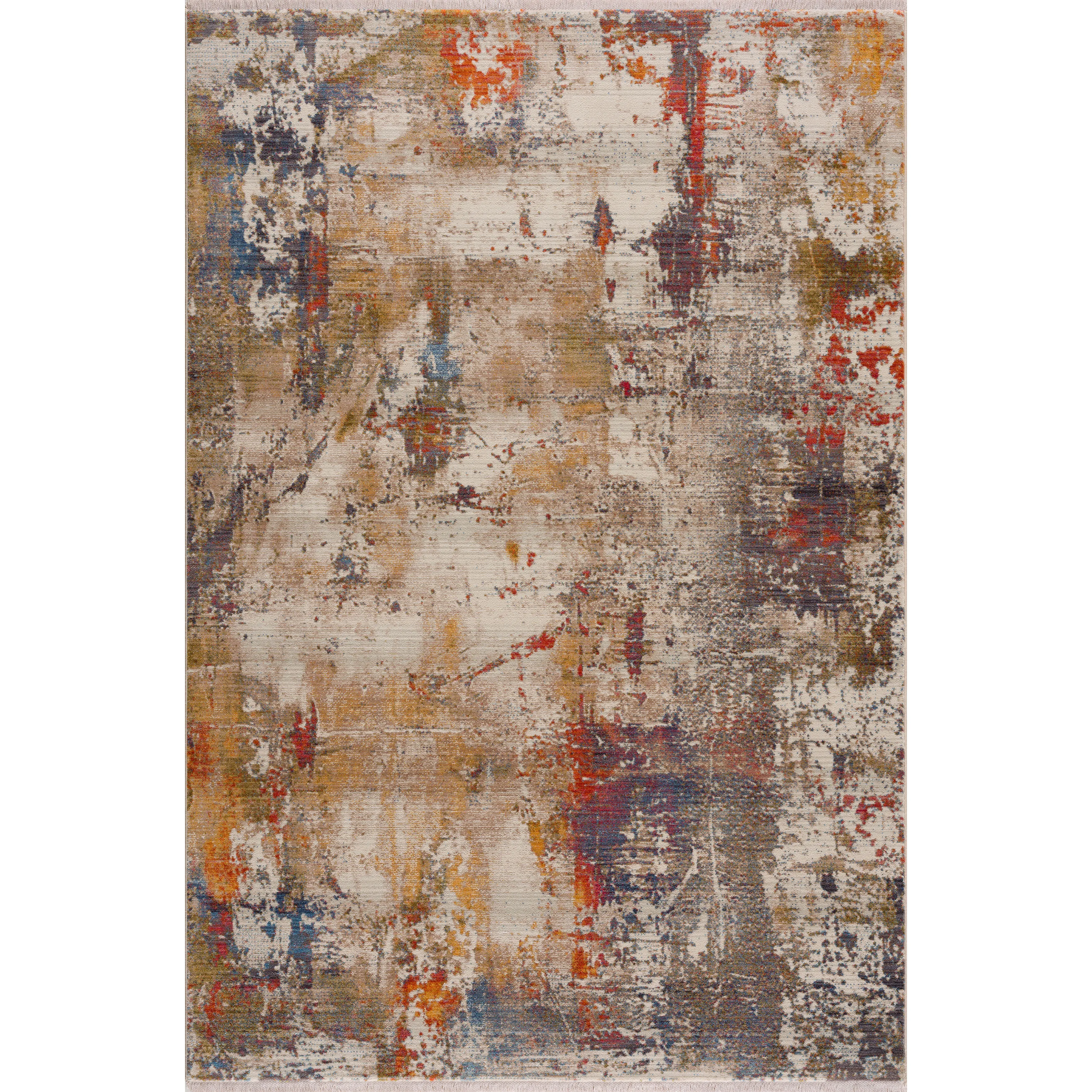 Hana Distressed Modern Abstract Area Rug 5' x 8'