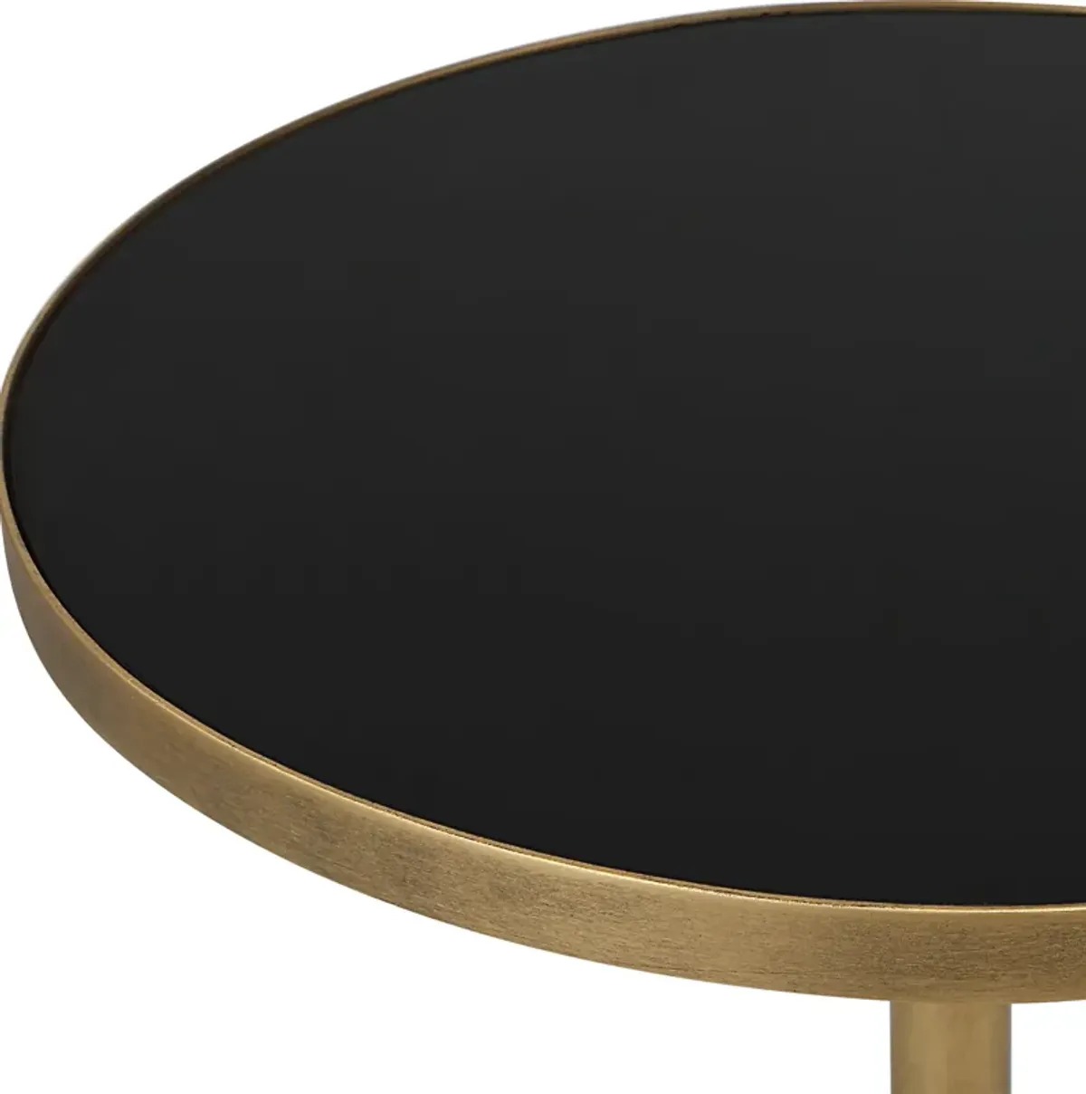 Comet Geometric Bronze Accent Table