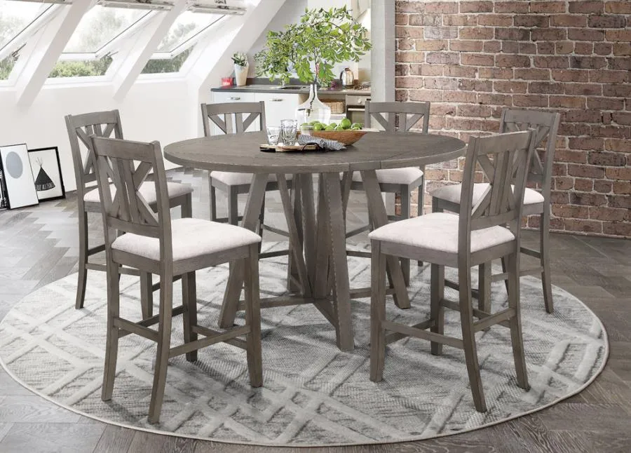 Athens 5-piece Counter Height Dining Set Barn Grey