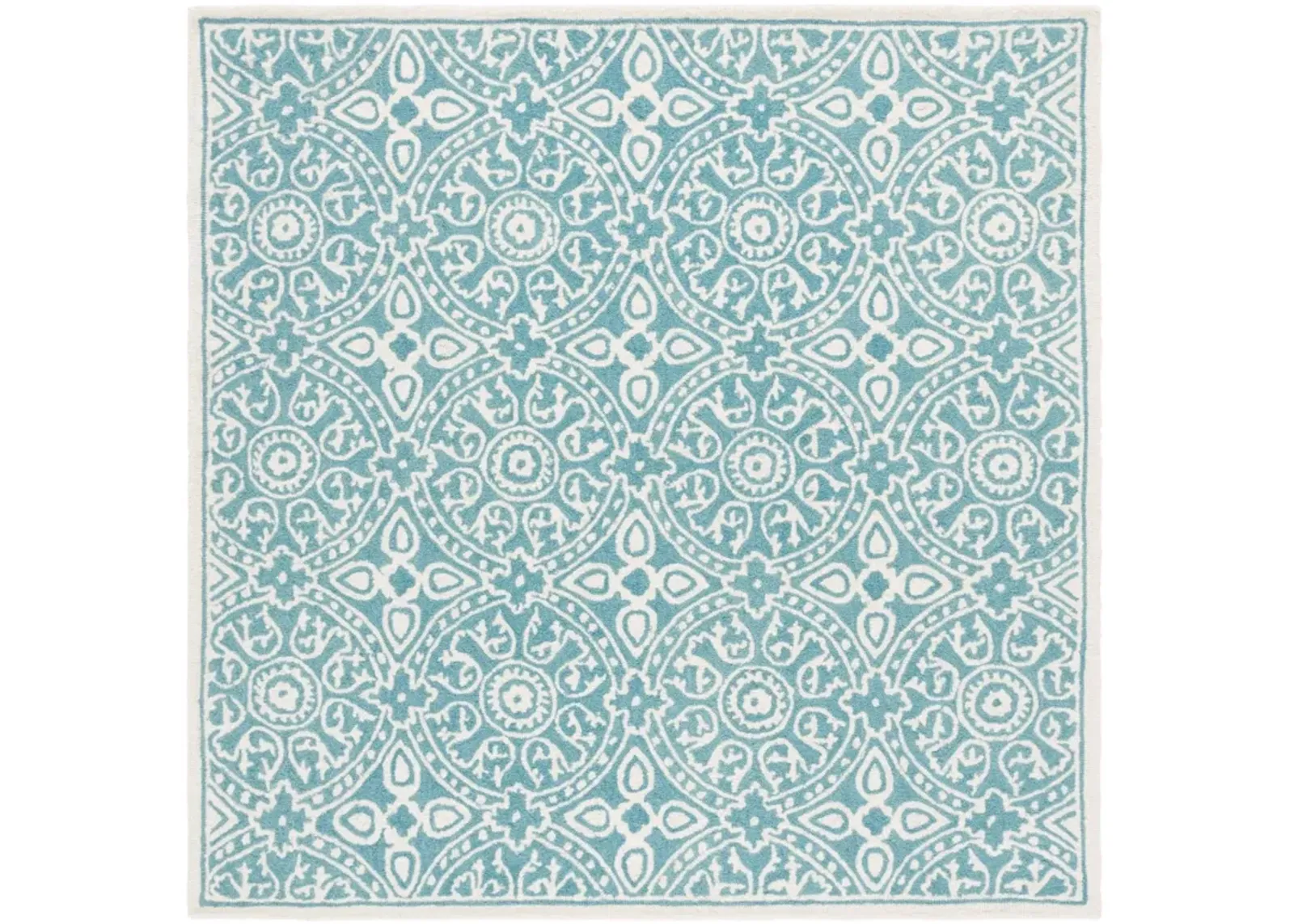 METRO 256 TEAL  6' x 6' Square Square Rug