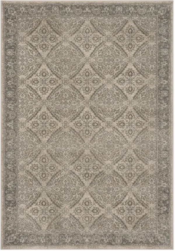 Brentwood 863 Cream / Grey 6' X 9' Medium Rectangle Powerloomed Rug