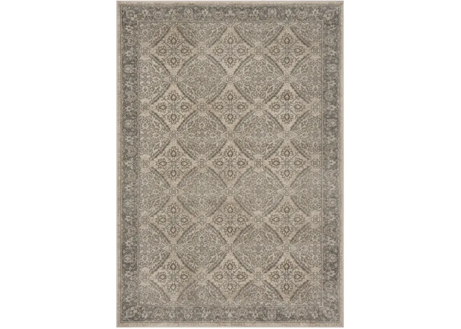 Brentwood 863 Cream / Grey 6' X 9' Medium Rectangle Powerloomed Rug