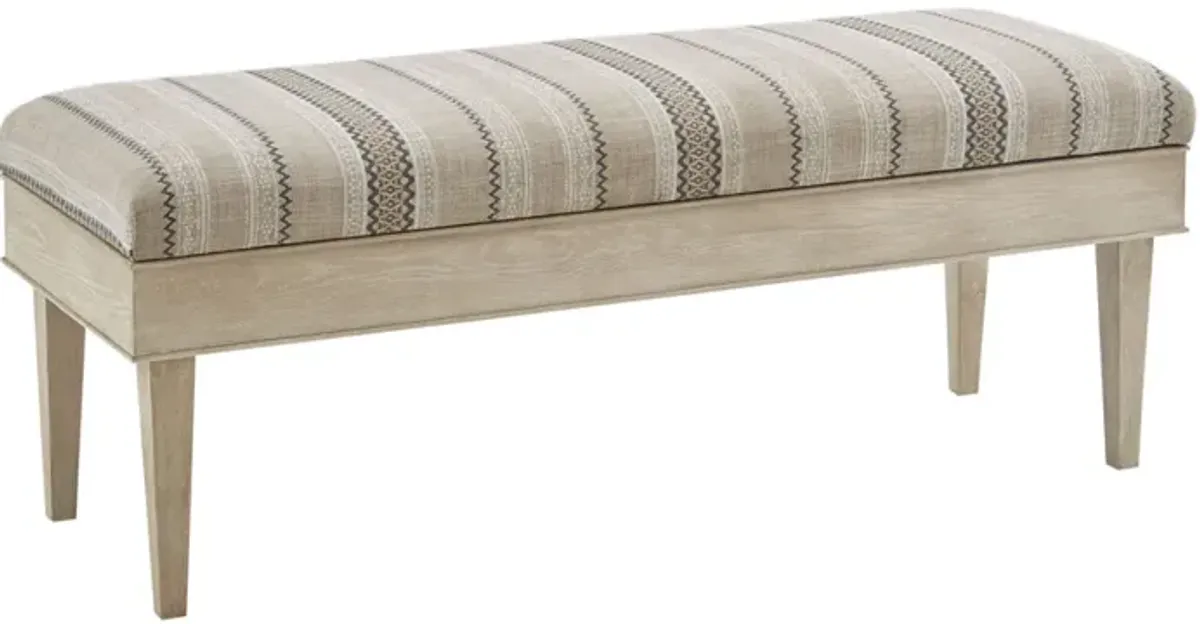 Martha Stewart Harstrom Beige Multi Soft Close Storage Bench