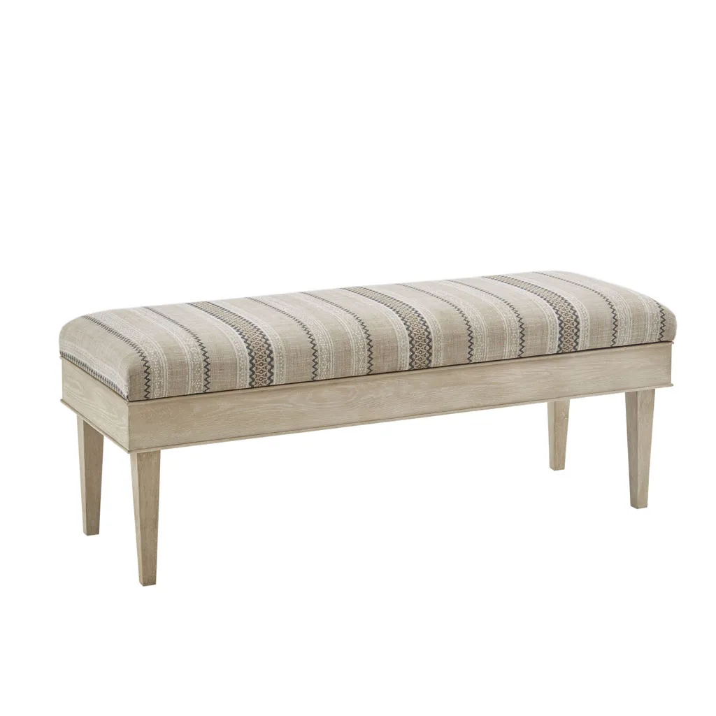 Martha Stewart Harstrom Beige Multi Soft Close Storage Bench