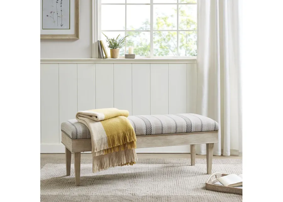 Martha Stewart Harstrom Beige Multi Soft Close Storage Bench