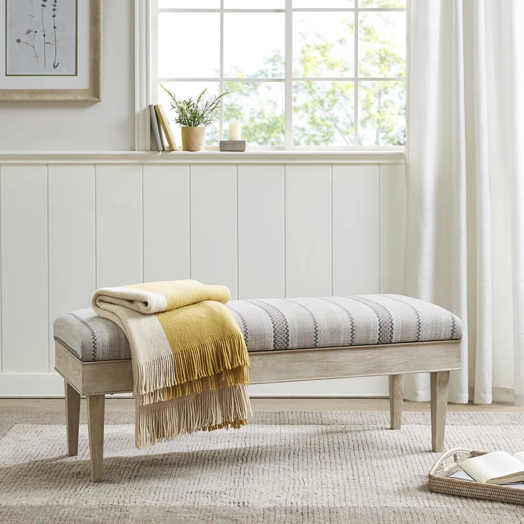 Martha Stewart Harstrom Beige Multi Soft Close Storage Bench