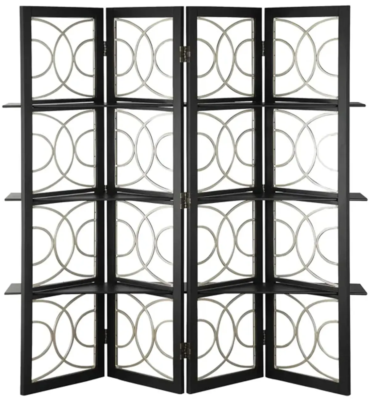 4 Panel Screen in Black Finish