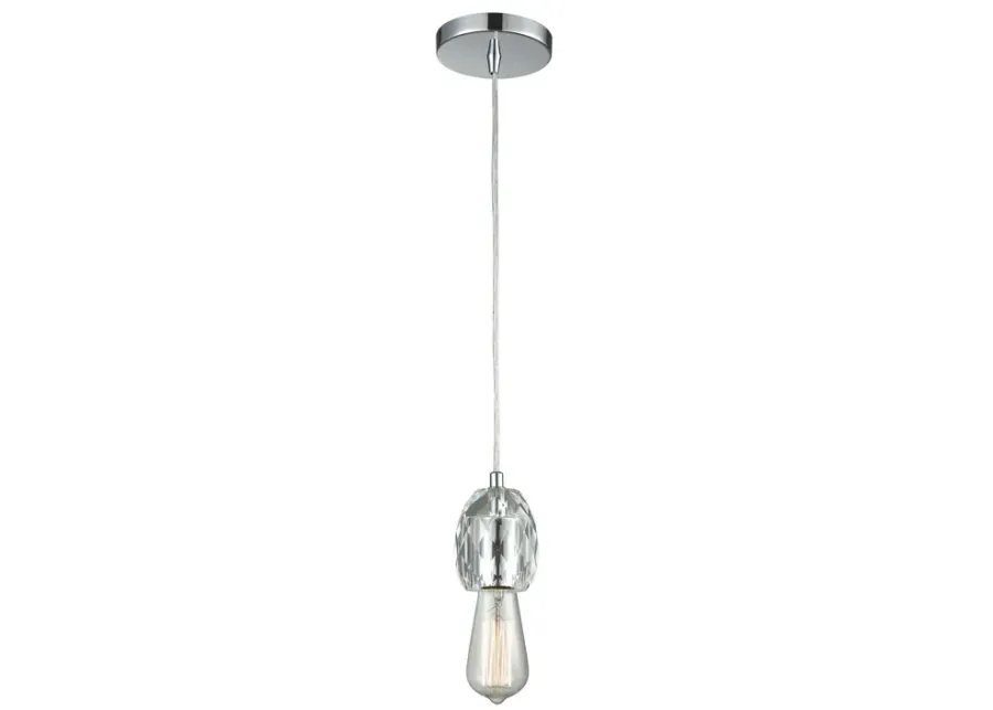 Socketholder 3" Wide 1-Light Mini Pendant - Polished Chrome