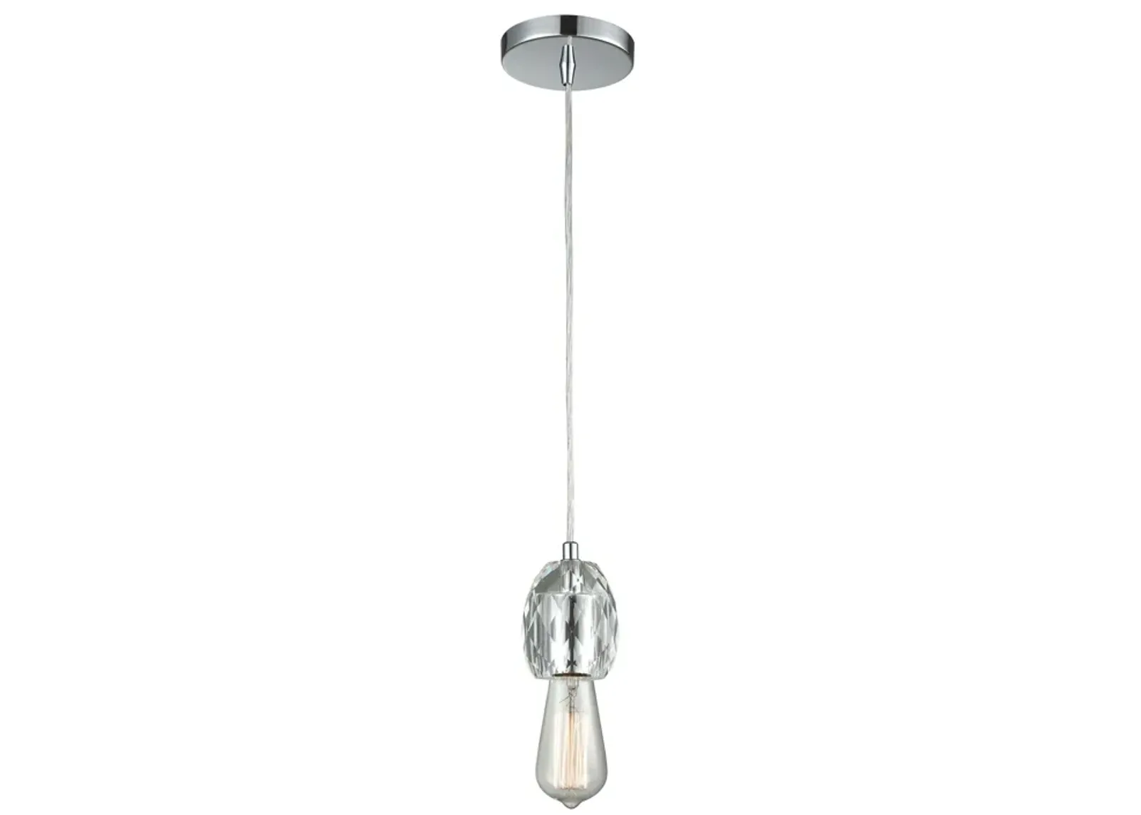 Socketholder 3" Wide 1-Light Mini Pendant - Polished Chrome