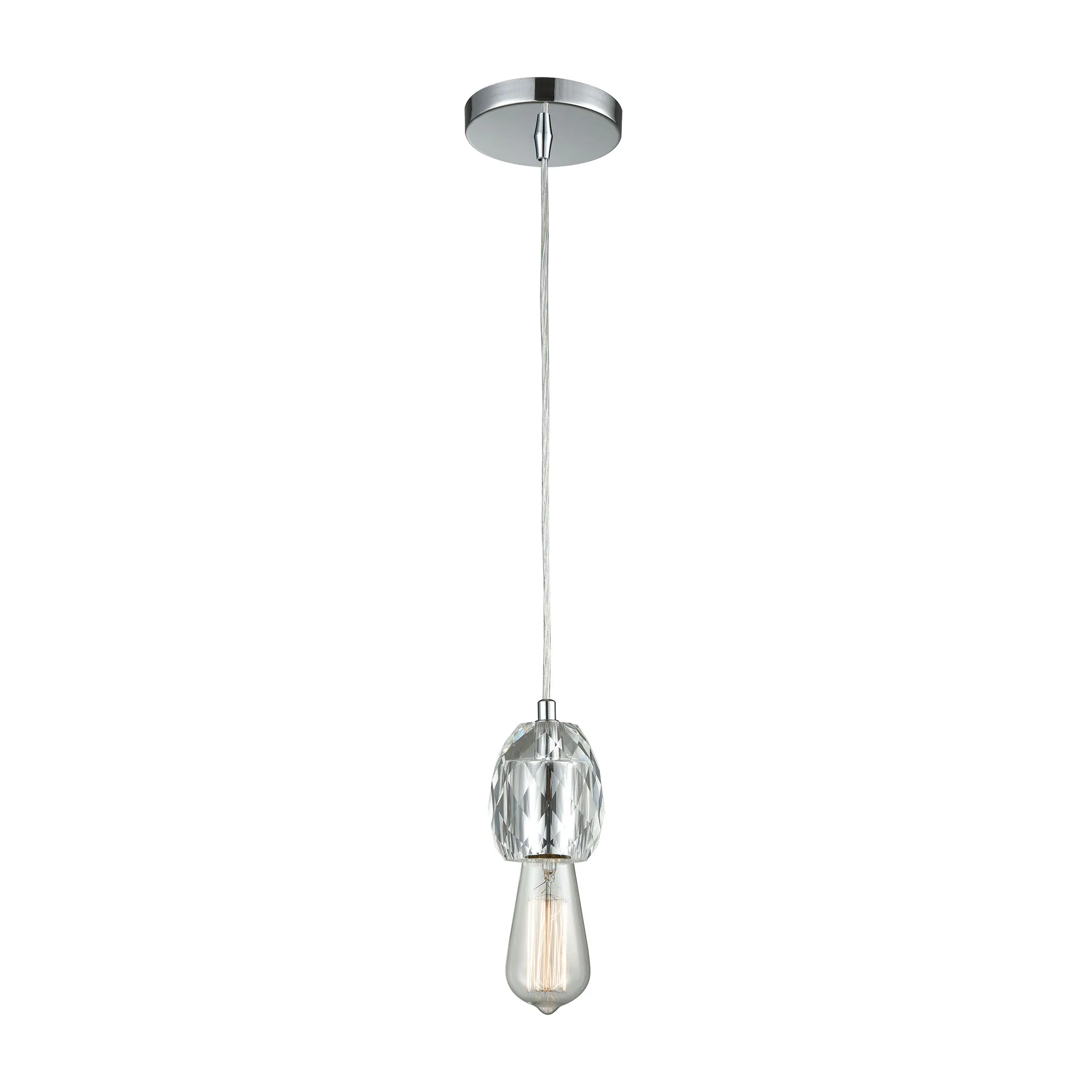 Socketholder 3" Wide 1-Light Mini Pendant - Polished Chrome