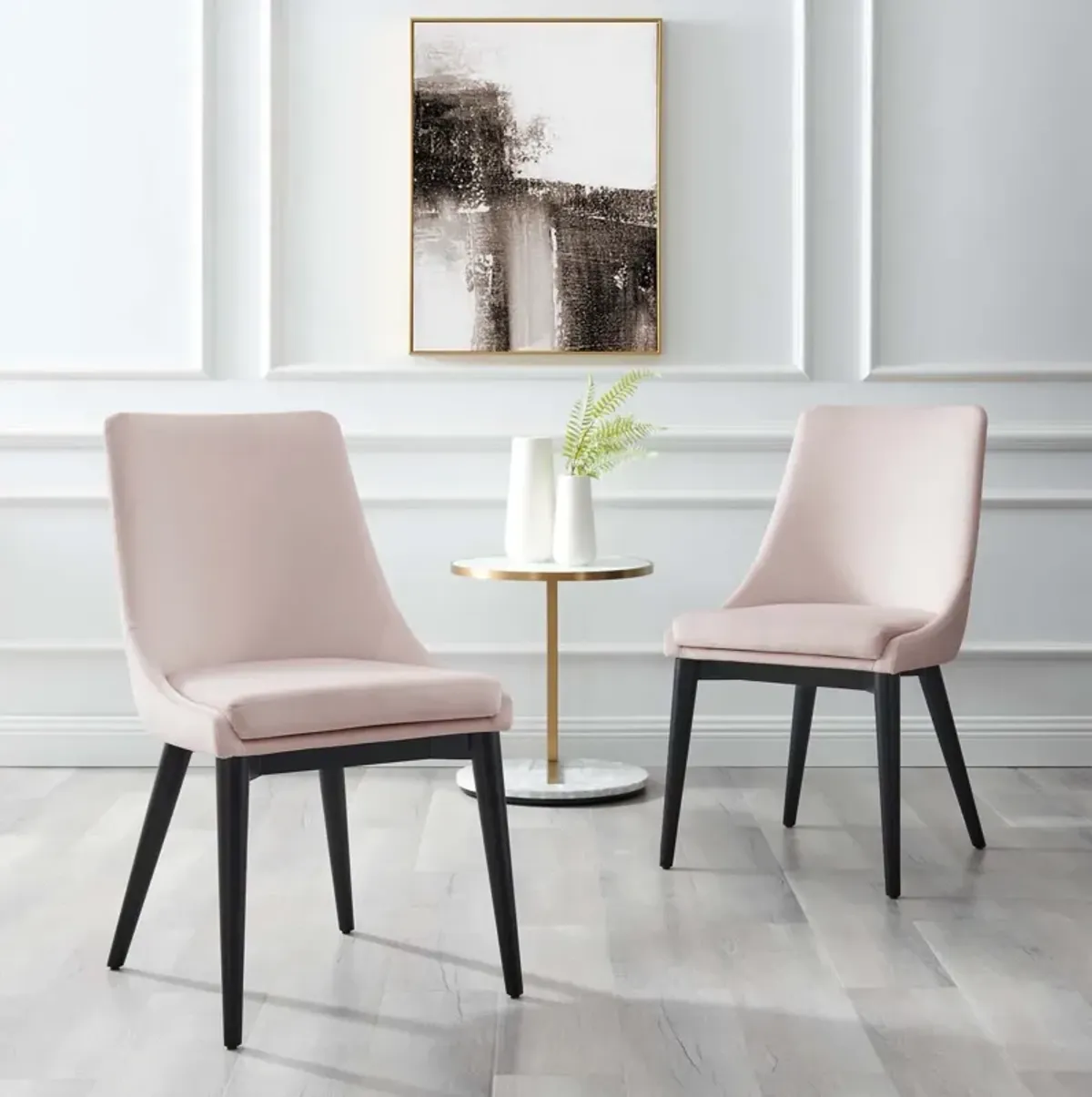 Viscount Accent Performance Velvet Dining Chairs - Set of 2