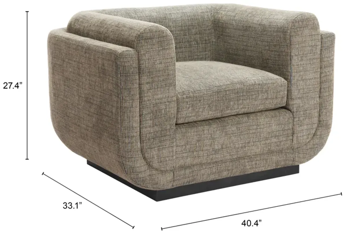 Sereneu Accent Chair Green Tweed