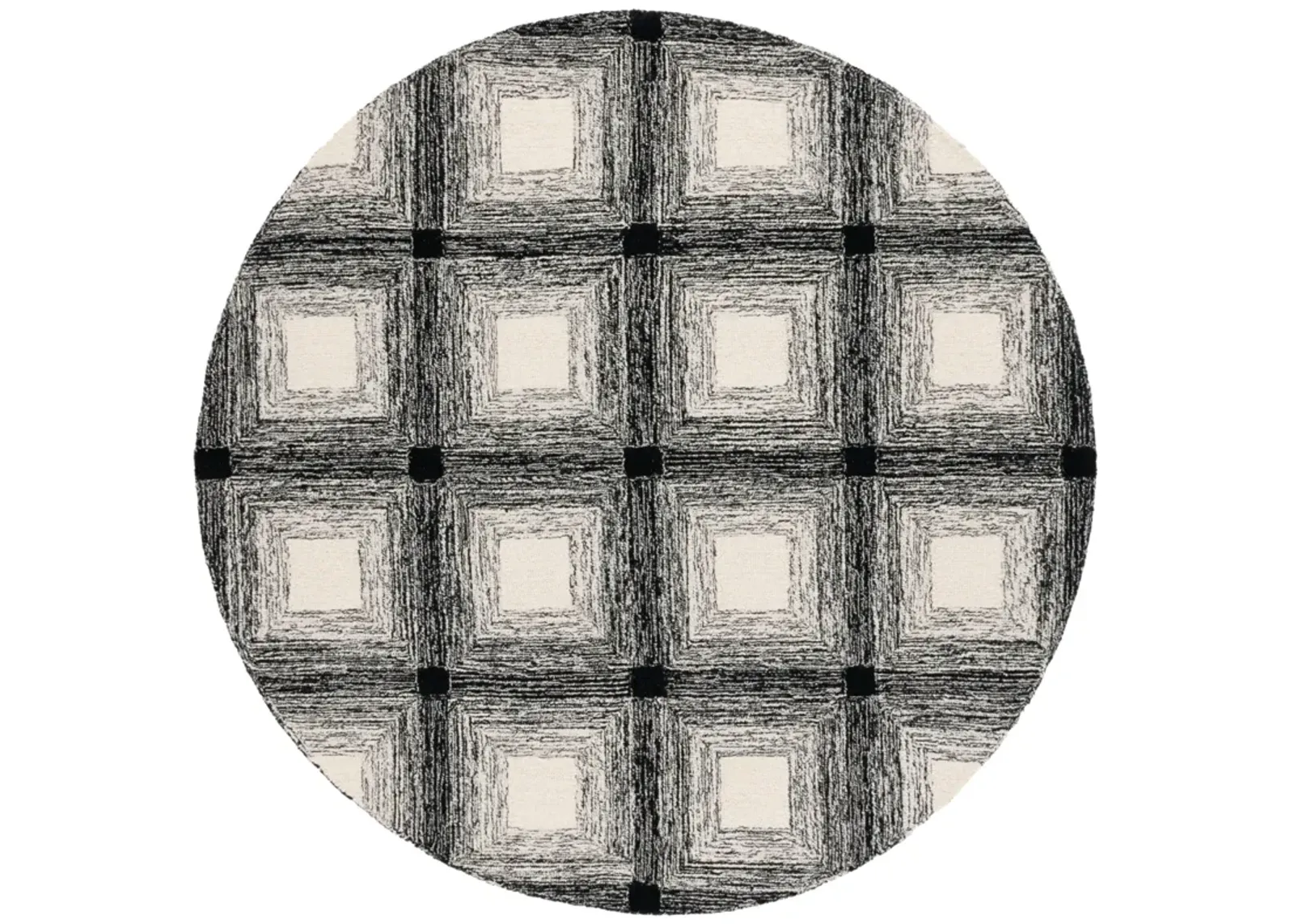 METRO 471 CHARCOAL  6' x 6' Round Round Rug