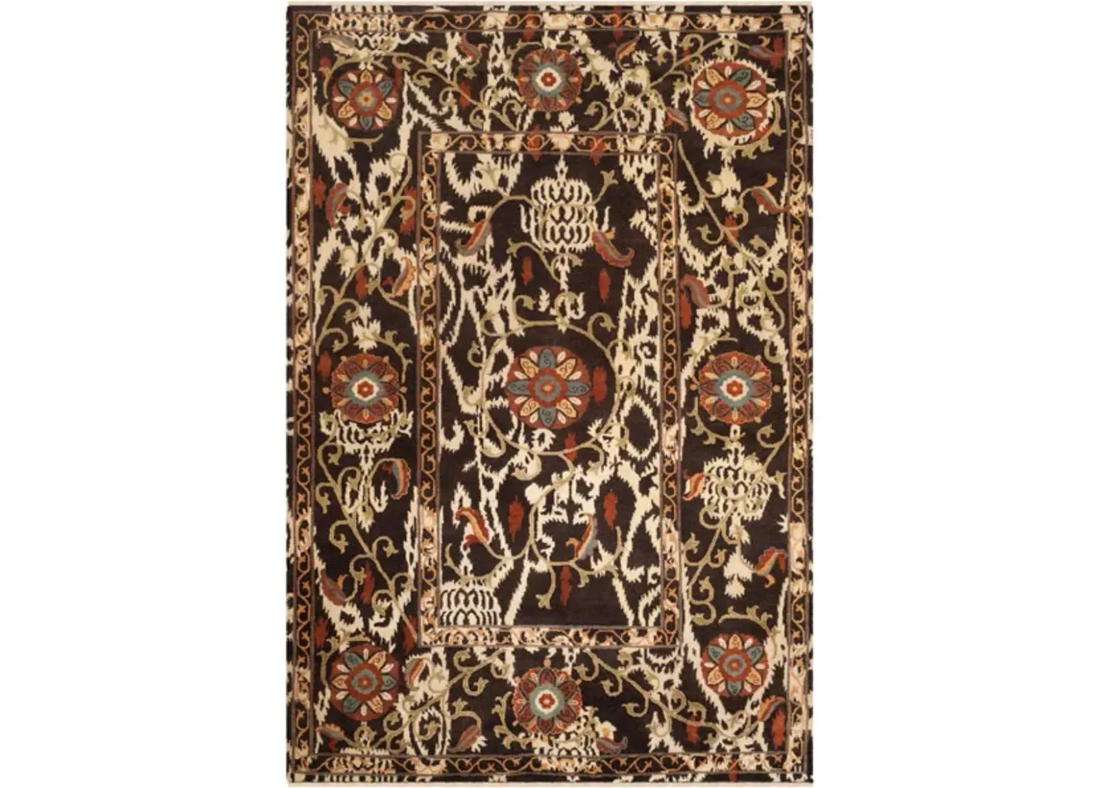 OSH422 Brown 4' X 6' Small Rectangle Rug