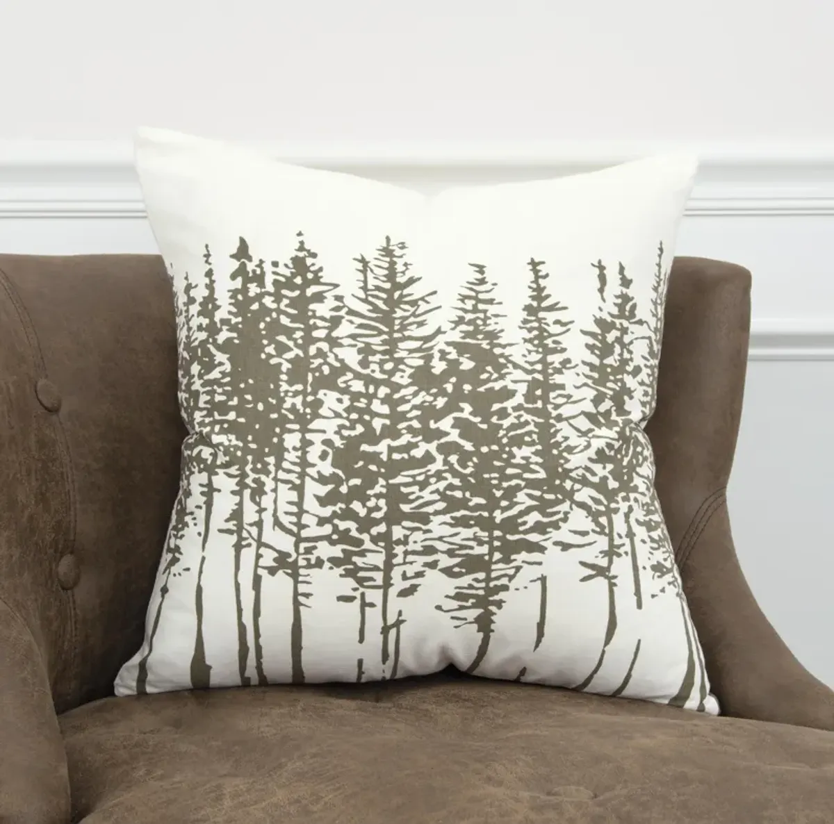 Trees Ivory Pillow