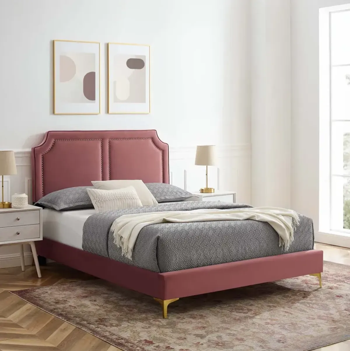 Novi Performance Velvet Twin Bed