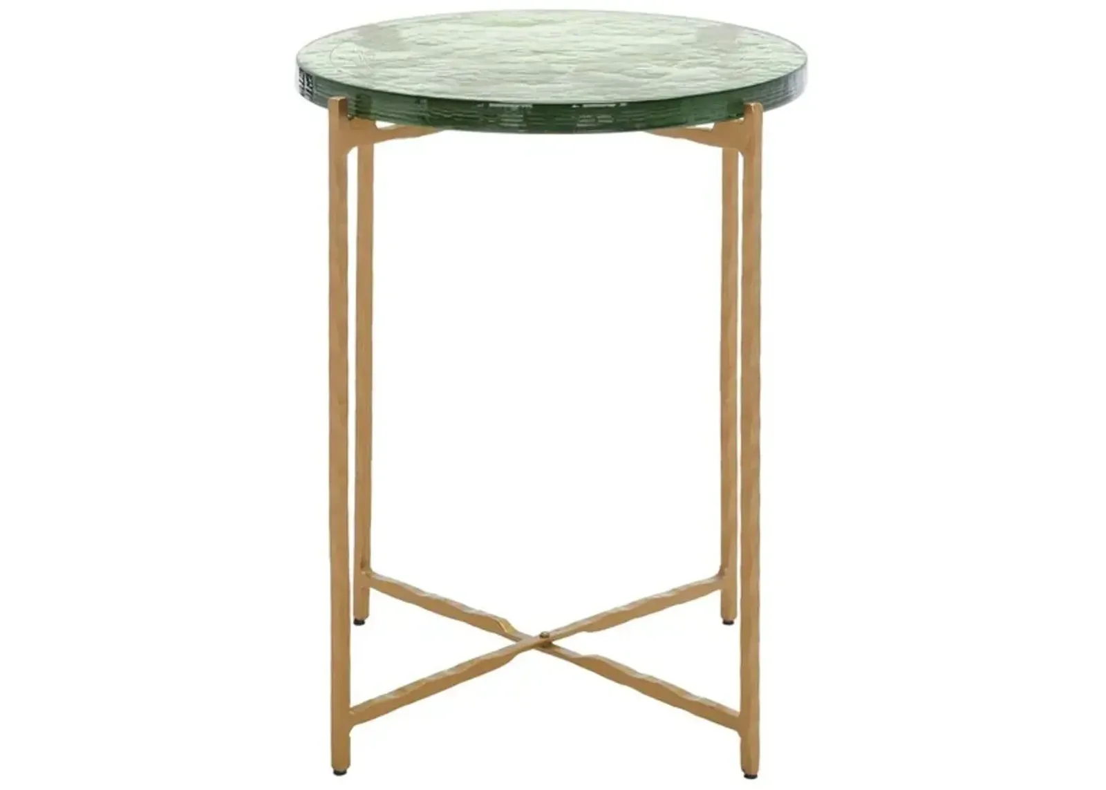 TENGAH ROUND GLASS ACCENT TABLE