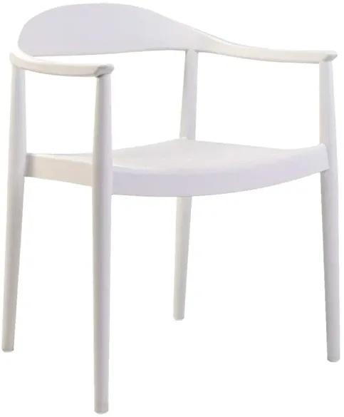 Kennedy Set of 4 Stackable Armchair-White